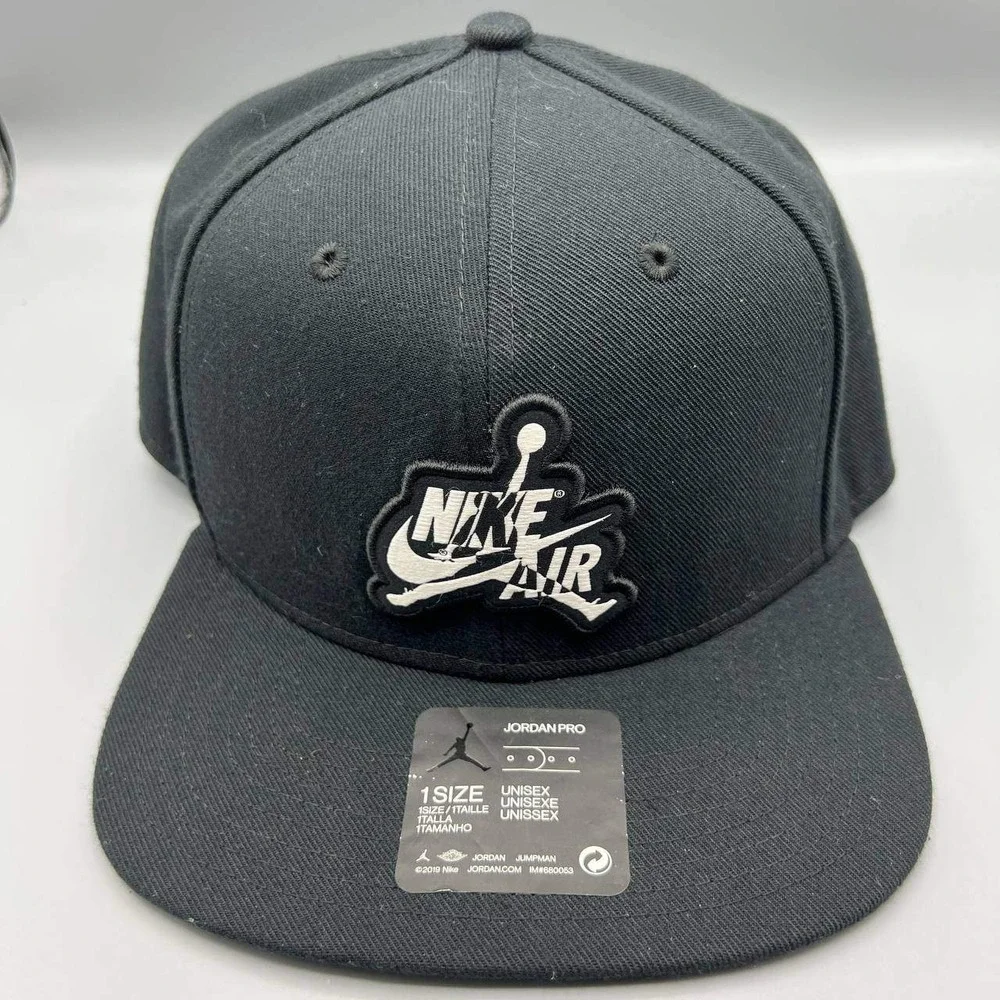 Air Jordan Pro Hat Men Black Embroidered Jumpman Nike Air‎ Snap Back Cap